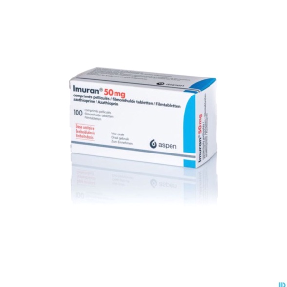 Azathioprine en comprimés et boîte