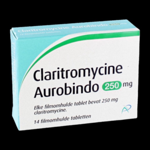 Clarimage d'une boîte de Clarithromycin et icône de livraison