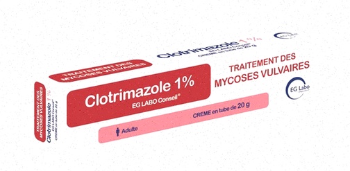 Acheter le clotrimazole - Tube de crème et symbole antifongique