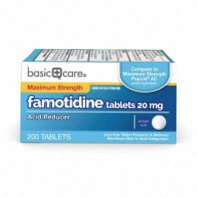 Acheter Famotidine - comprimés de Famotidine sur fond blanc