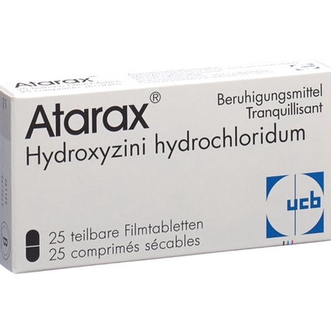 Hydroxyzine : flacon et comprimés, illustration de relaxation