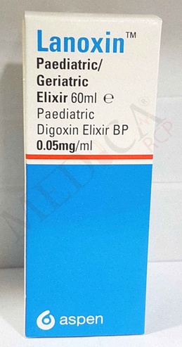 Achat Lanoxin — illustration de cœur et comprimés de digoxine