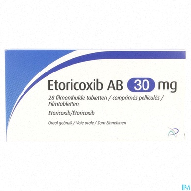 Boîte d'Etoricoxib et calcul du prix