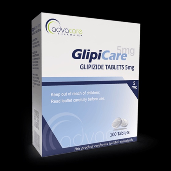 Acheter Glipizide - Illustration comprimés et boîte de Glipizide